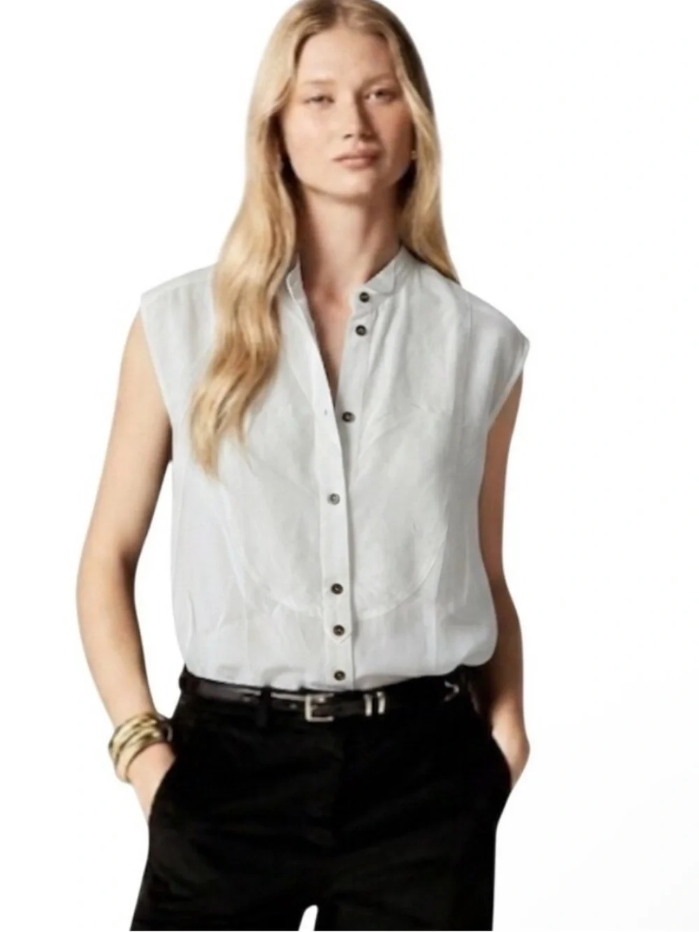 NWT J Crew Jules Sleeveless Tuxedo Top
